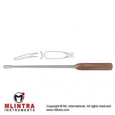 FiberGrip™ Wagner Bone Gouge Curved Forward Stainless Steel, 34 cm - 13 1/2" Blade Width 9 mm